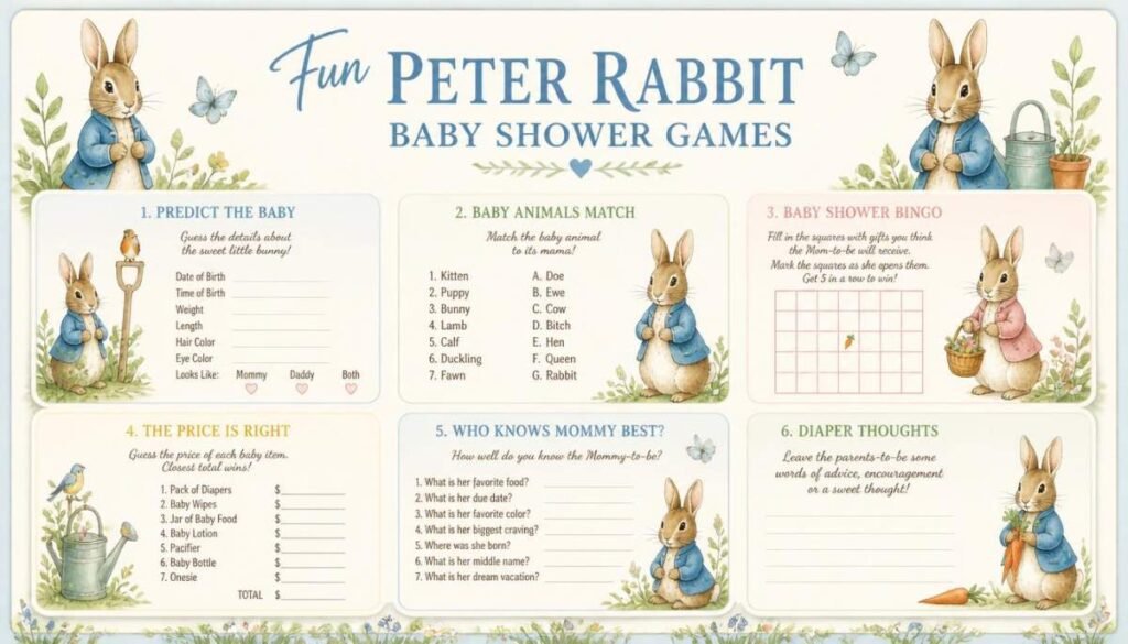 Fun Peter Rabbit Baby Shower Games