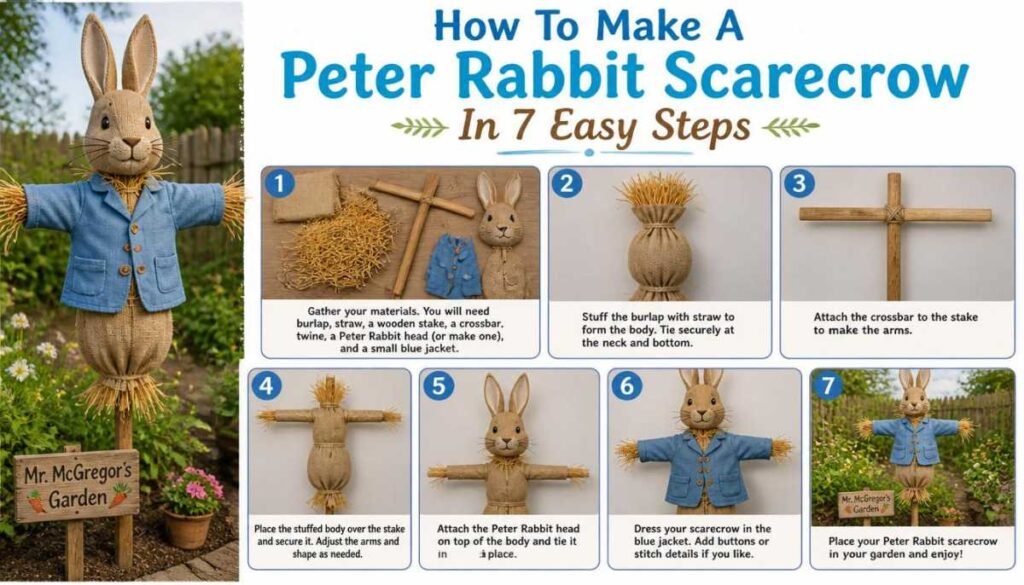 How To Make A Peter Rabbit Scarecrow In 7 Easy Steps