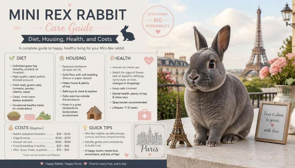 Mini Rex Rabbit Care Guide Diet, Housing, Health, and Costs - Mini Rex Rabbit Care