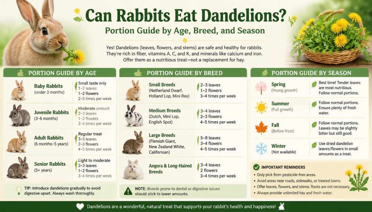 Can Rabbits Eat Dandelions Portion Guide by Age,